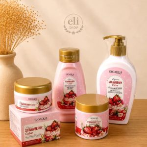 🍓🧁 پک دخترونه کاپ‌کیک توت‌فرنگی 😍🎀